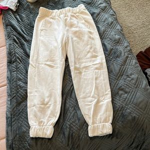 A new day white beige joggers. Size x-Small